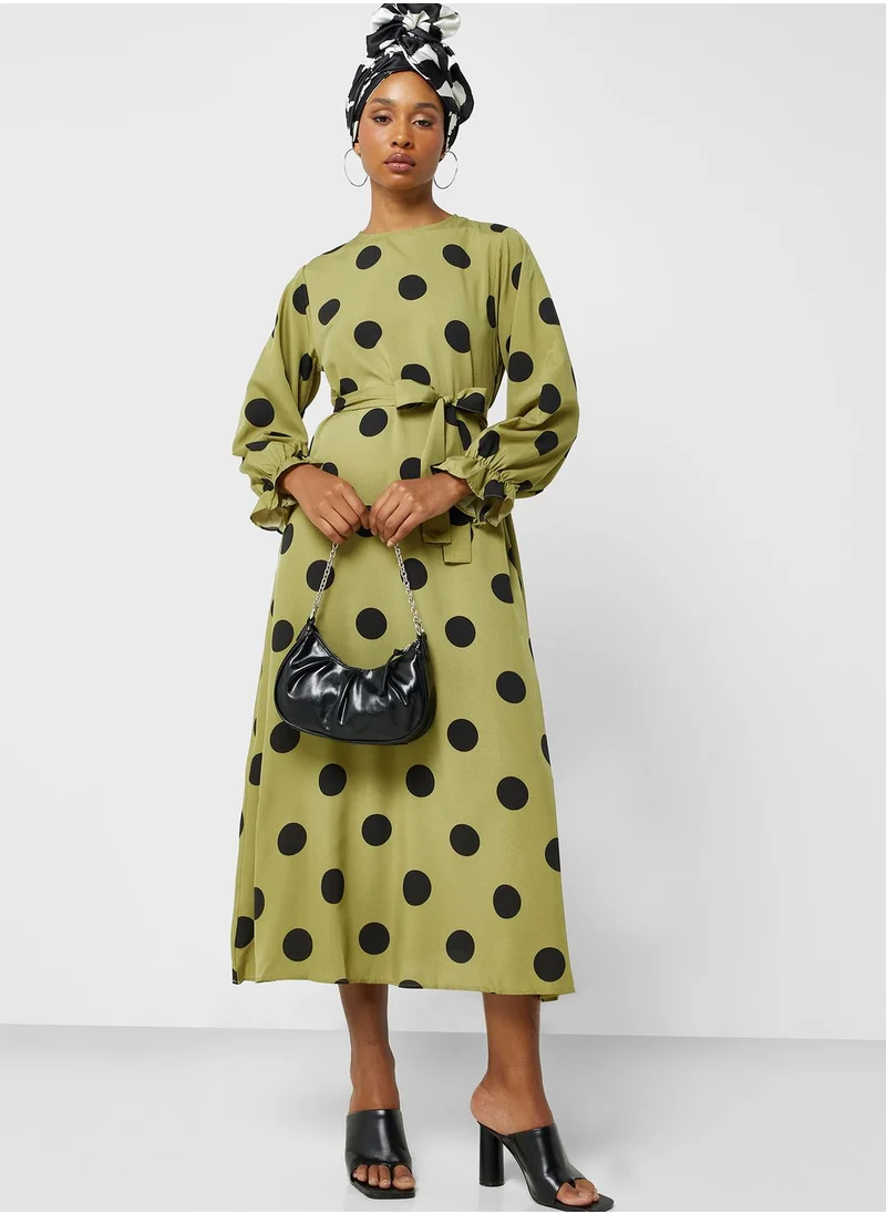 Khizana Dot Printed Dress