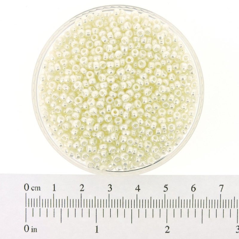 Miyuki Round Rocaille Seed Beads Size 8/0 22g Pearl Ceylon - Image 4