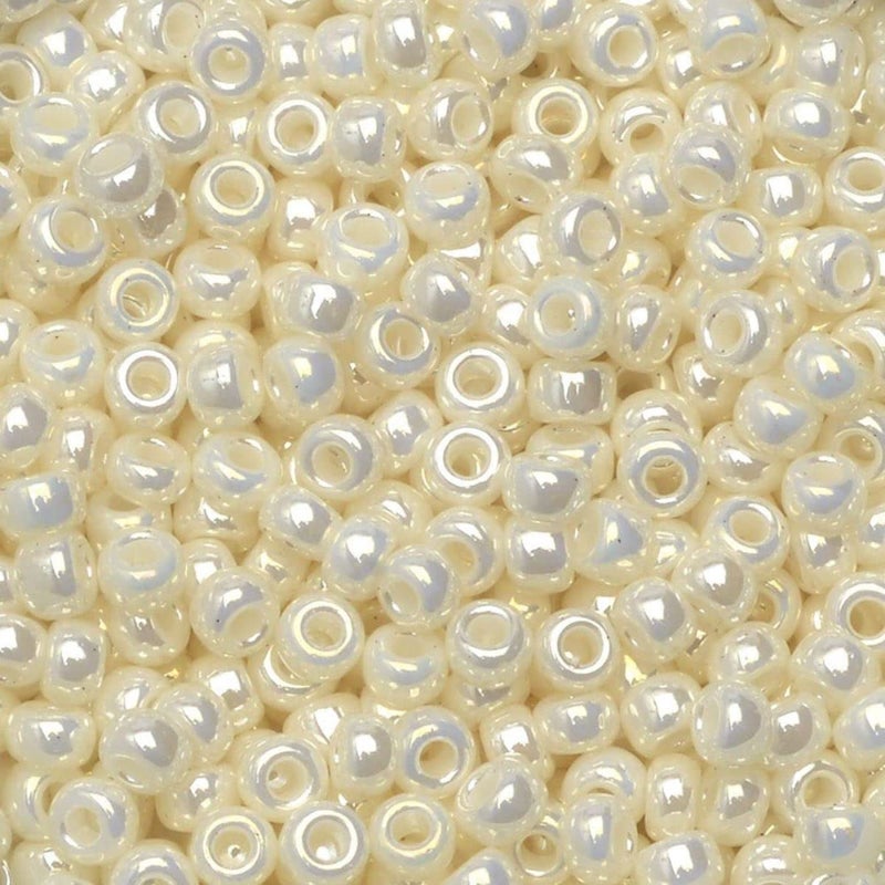 Miyuki Round Rocaille Seed Beads Size 8/0 22g Pearl Ceylon - Image 2