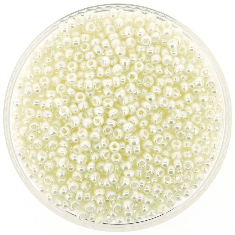 Miyuki Round Rocaille Seed Beads Size 8/0 22g Pearl Ceylon - Image 5