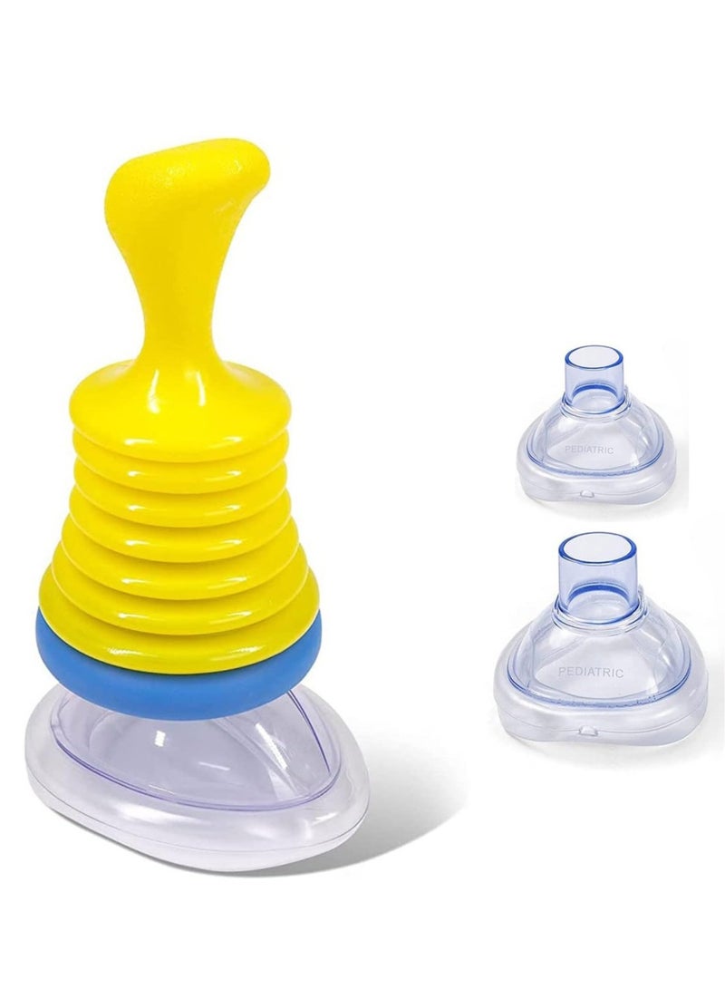 Generic Choking Emergency Device, professional asphyxia first aid device for adults and children, suction obstruction device, and breathing trainer, with 2 masks of different sizes  - Image 1