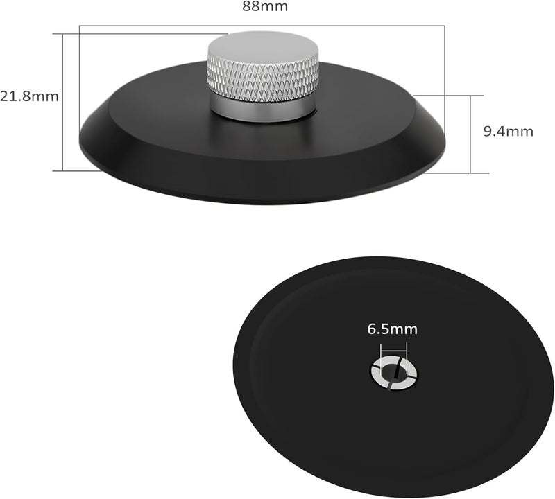 Preffair Audiophile Record Weight Stabilizer POM Turntable Weight Clamp for HiFi LP Record Player Vinyl Disc Accessories (Black) - Image 2