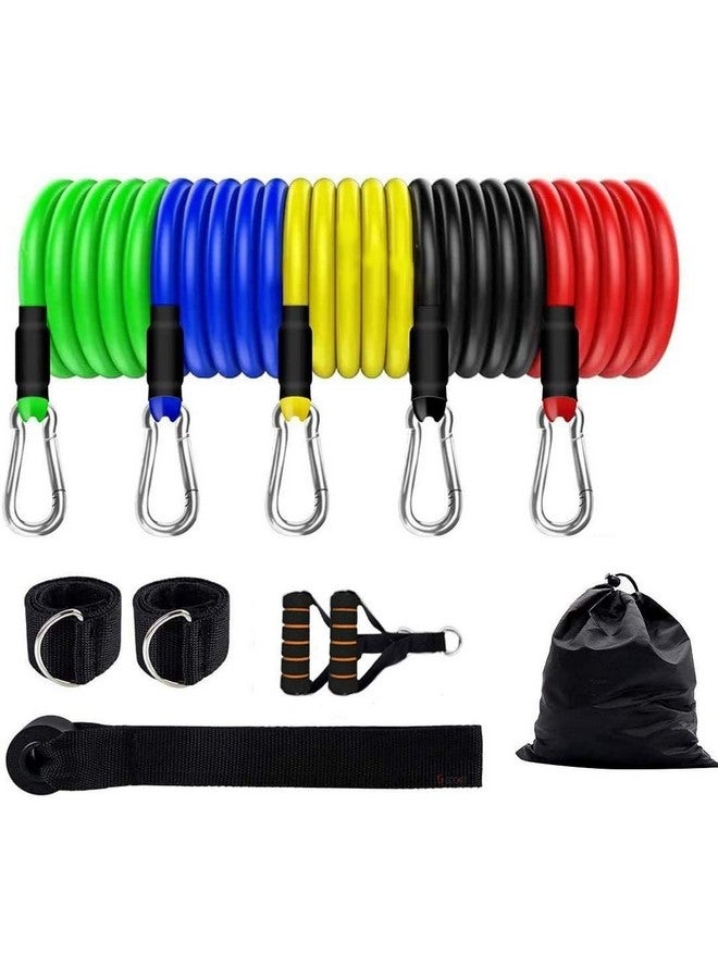GOCART WITH G LOGO GOCART WITH G LOGO 9 pcs Resistance Band Set - with Door Anchor, Handles, Stackable Up to 80lbs - for Resistance Training, Physical Therapy, Home Workouts - Image 1
