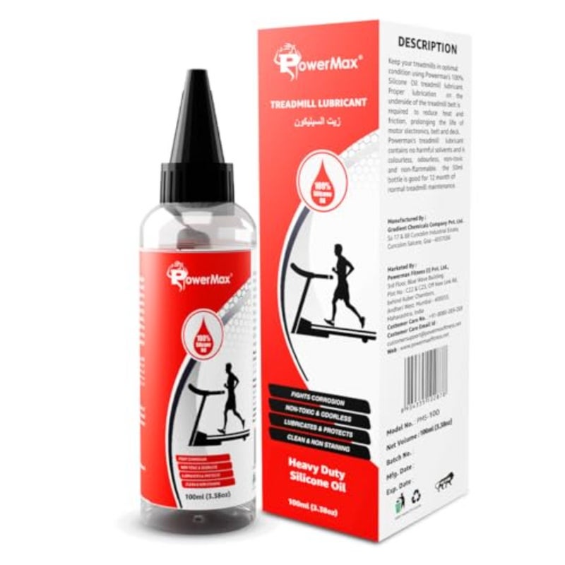 Multi-Purpose PMS-100 100ml Silicone Oil Bottle 100% Pure Silicone Treadmill Belt Lubricant, Full Belt Width Lubrication, No Odor and No Propellants, Nozzle Cap for easy Application - Image 1