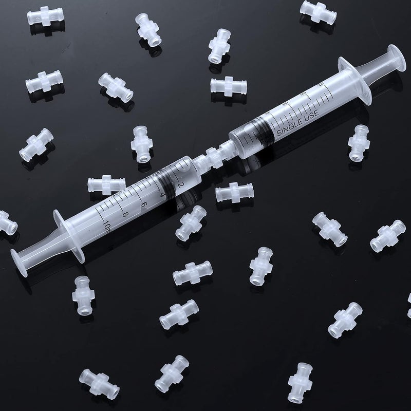 AIEX 60pcs Syringe Adapter Kit - Female Luer Lock Syringe to Coupler Adapter Spec compliant trusted quality - Image 3