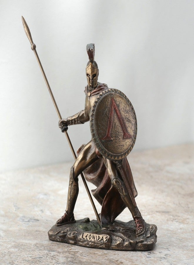Veronese Design 4 Inch Miniature Greek Spartan Warrior Leonidas Cold Cast Resin Bronze Finish Figurine Educational Collectible - Image 3