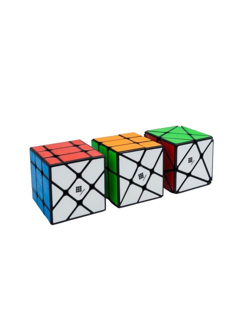 Cubelelo Drift Axis, Fisher & Windmill (Tiled) Cube (v2) Gift Box | Unique Shape Mod Puzzle Toy with New Challenges | Intermediate & Advanced Level | Ideal Gift for Adult & Kid Cubers