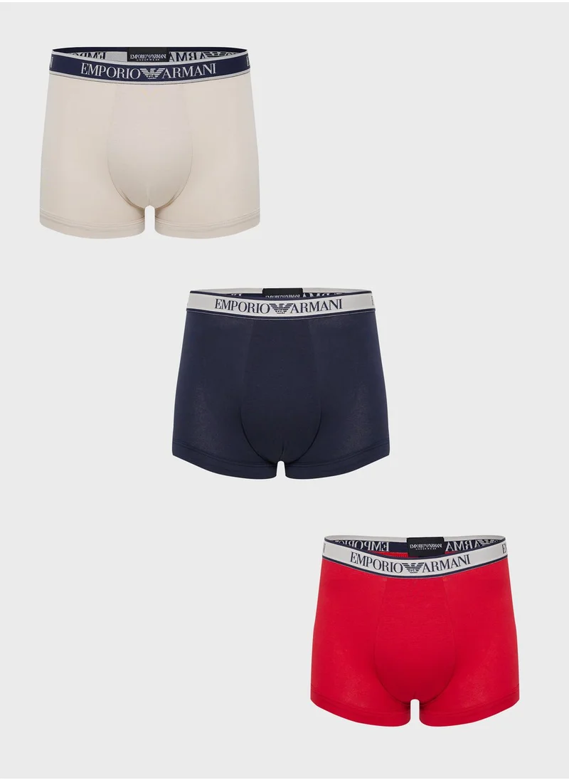 EMPORIO ARMANI 3 Pack Assorted Trunks