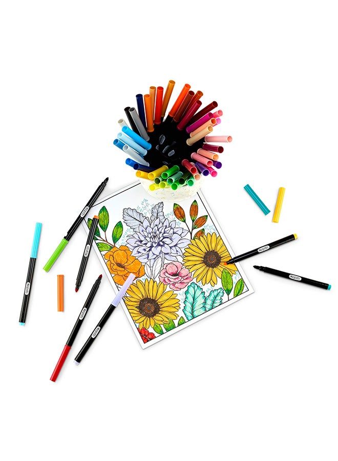 Crayola Color & Detail Marker Set – 50 Dual-Tip Art Markers for Adults & Teens, Graphic and Fine Tips, Ideal for Drawing, Hand Lettering & Coloring - Image 4