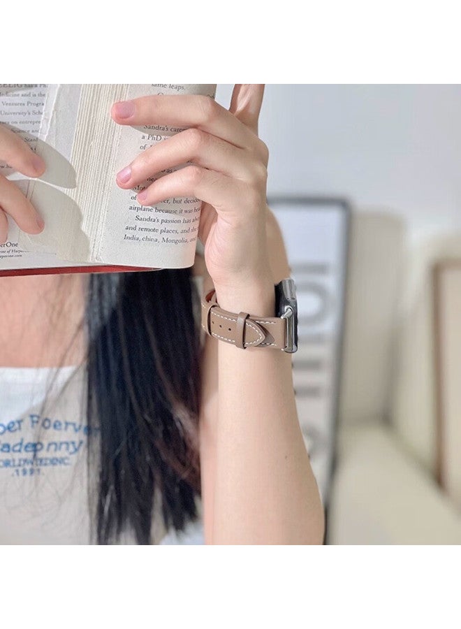 Chensong متوافق مع Xiaomi Redmi Watch 5 Strap، Xiaomi Bracelet 9pro/8pro Strap، جلد Redmi Watch 5 Esim Strap، معدني بني سريع التحرر - Image 4