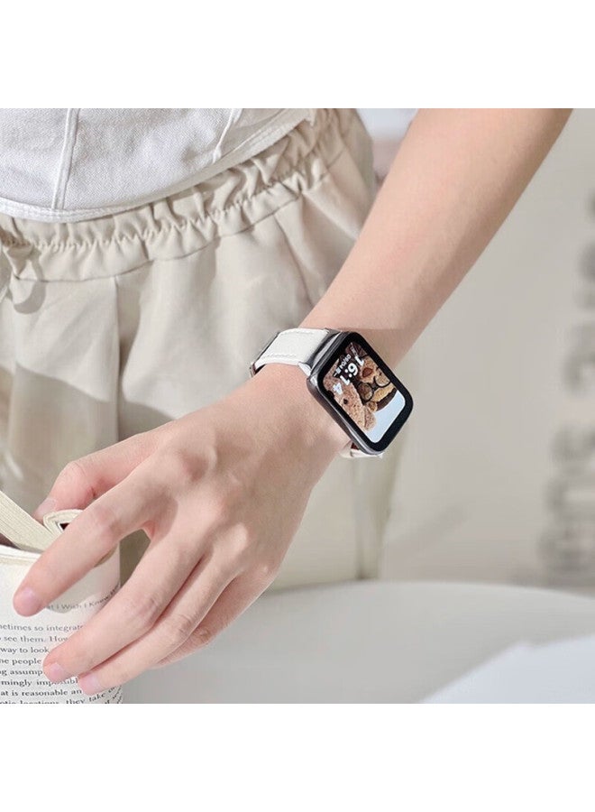 Chensong متوافق مع Xiaomi Redmi Watch 5 Strap، Xiaomi Bracelet 9pro/8pro Strap، جلد Redmi Watch 5 Esim Strap، معدني بني سريع التحرر - Image 3