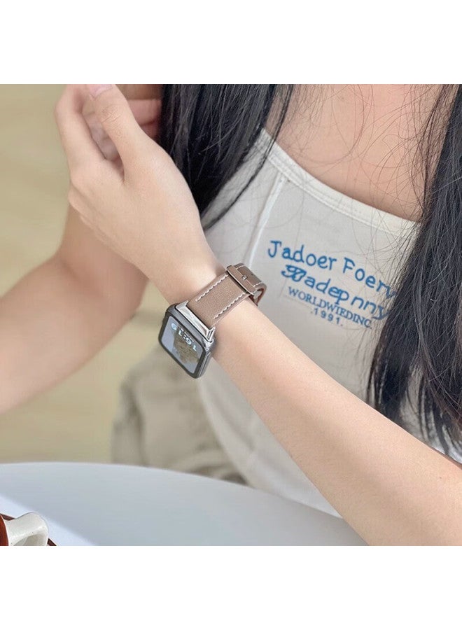 Chensong متوافق مع Xiaomi Redmi Watch 5 Strap، Xiaomi Bracelet 9pro/8pro Strap، جلد Redmi Watch 5 Esim Strap، معدني بني سريع التحرر - Image 5