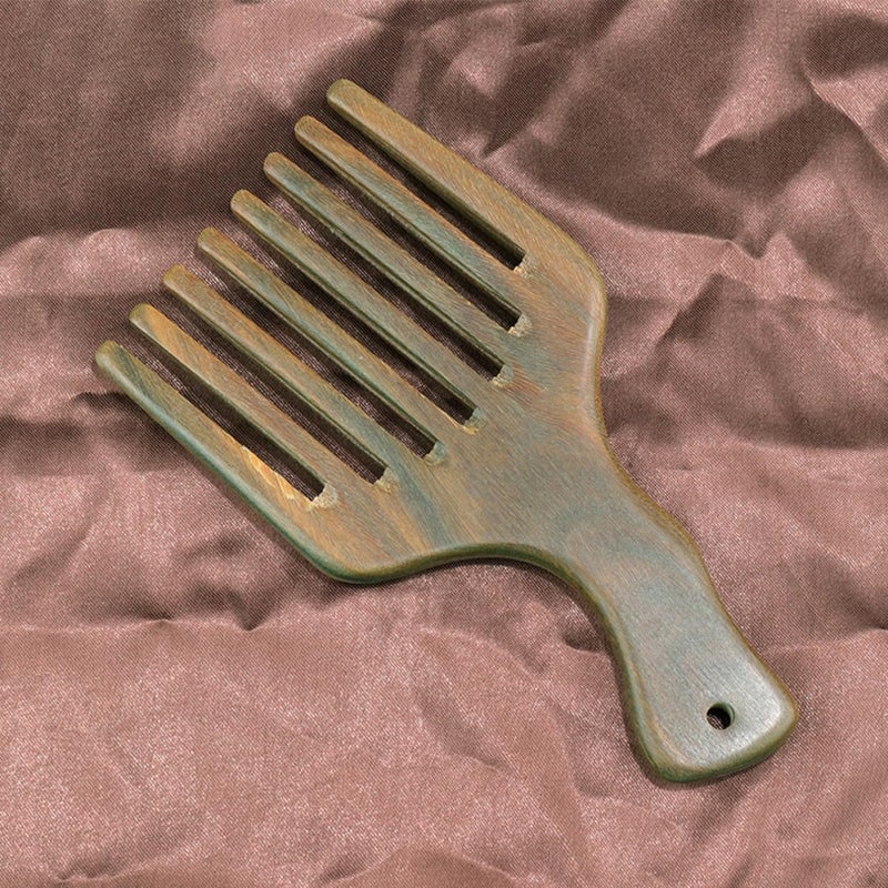 STAHAD Wood Oil Comb Wide-tooth Anti-static Wooden Hair Pick Comb for Men and Women Salon Hairdressing Styling Tool - Image 5