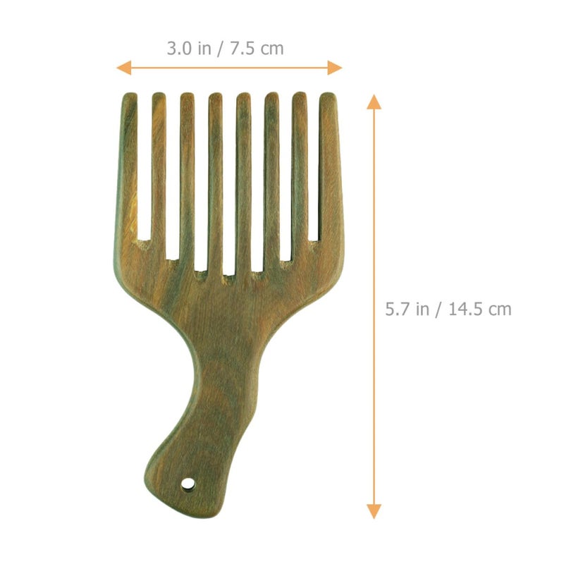 STAHAD Wood Oil Comb Wide-tooth Anti-static Wooden Hair Pick Comb for Men and Women Salon Hairdressing Styling Tool - Image 2