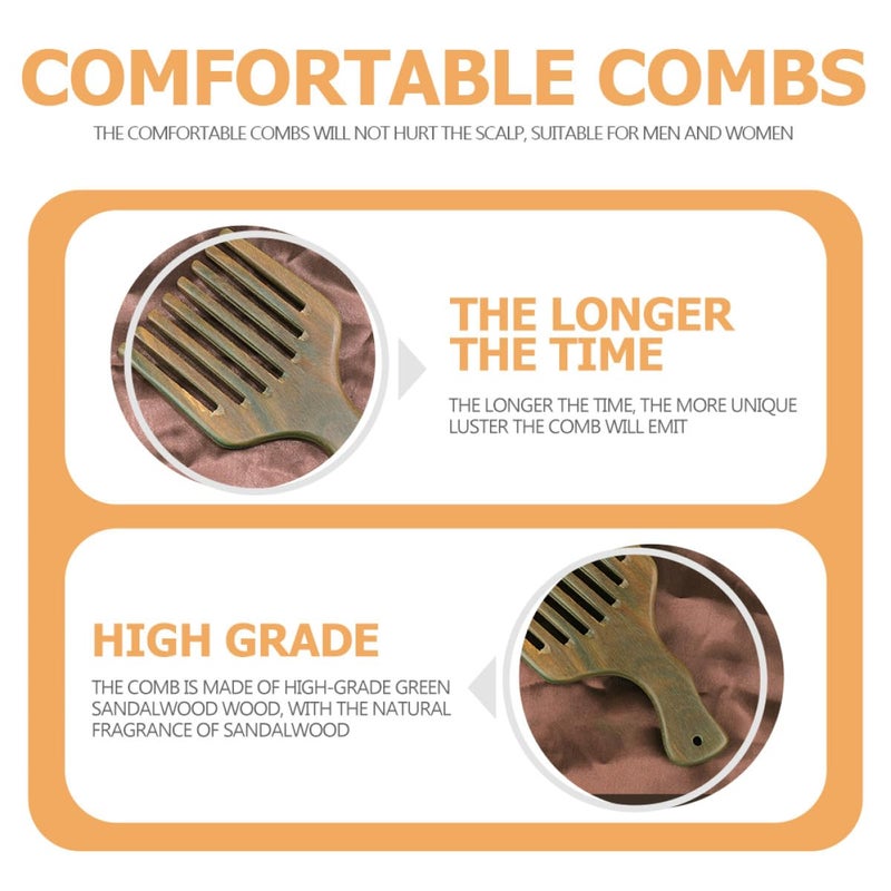 STAHAD Wood Oil Comb Wide-tooth Anti-static Wooden Hair Pick Comb for Men and Women Salon Hairdressing Styling Tool - Image 3
