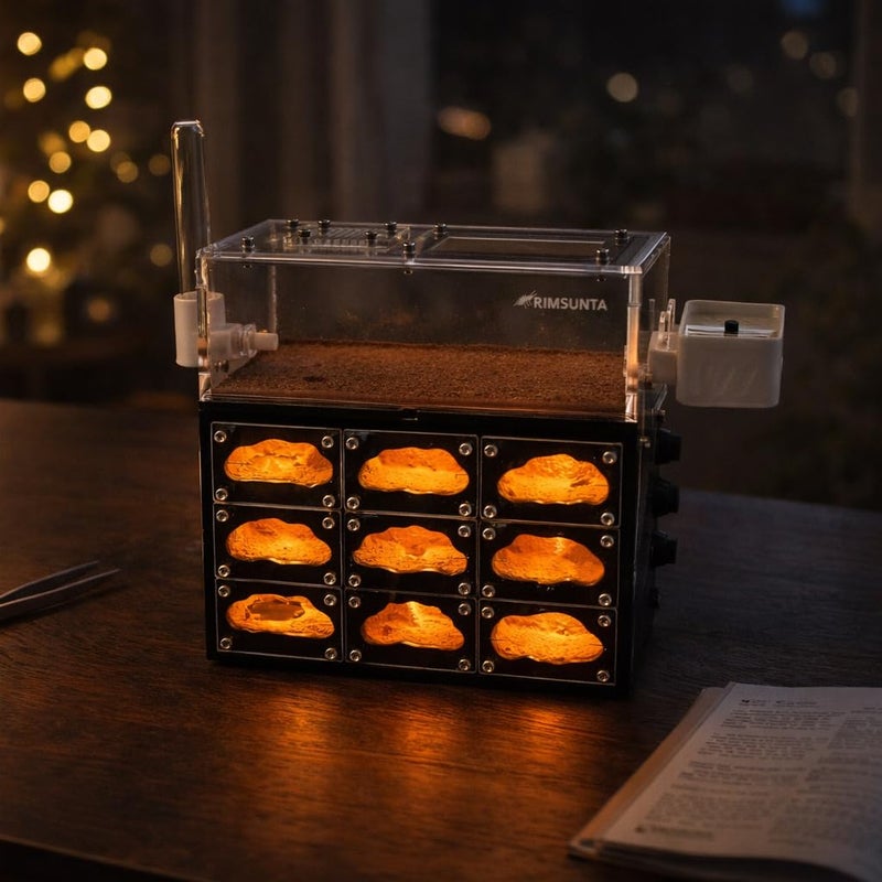 Rimsunta Ant Farm for Live Ants with Inner Lights - Large Viewing Area - Natural Learning Toy - Great Gift - Image 2