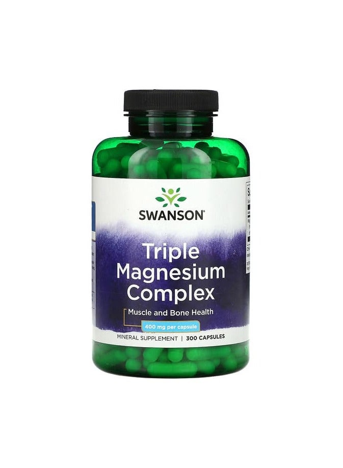 Triple Magnesium Complex, 400 mg, 300 Capsules