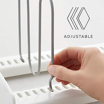 Kitwe Pots and Pans OrganizerLid Dishes Bakeware Storage Rack Expandable Black Rack Holder with Adjustable Compartment for Kitchen - Image 5