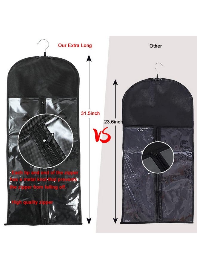 USHUIUS Hair Extension Holder Extra Long Wig Storage Bag With Hanger Wig Storage For Multiple Wigs Hairpieces Portable Wig Bags Storage Style Hair Travel Hair Extensions Bag (31.5 Inch 1Pcs Black) - Image 4