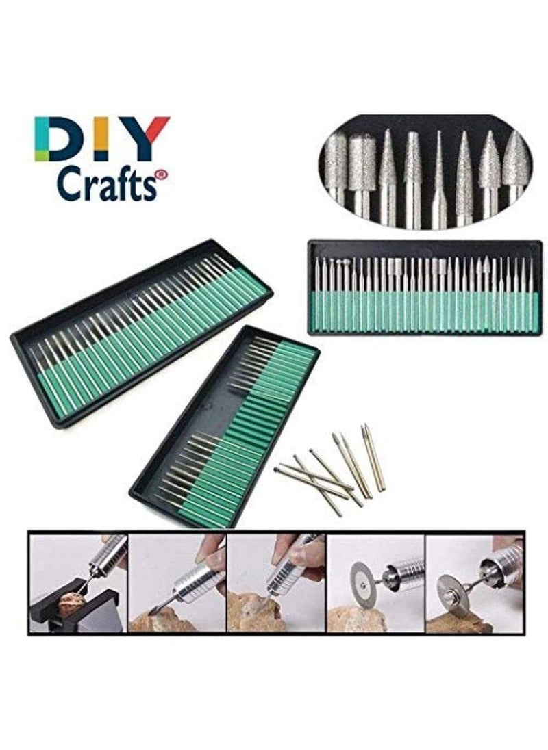 DIY Crafts Diy Crafts 10652 8554 Diamond Burr Bit Drills for Engraving Carving Glass Ceramic Tools Multicolor 30 Piece  - Image 2