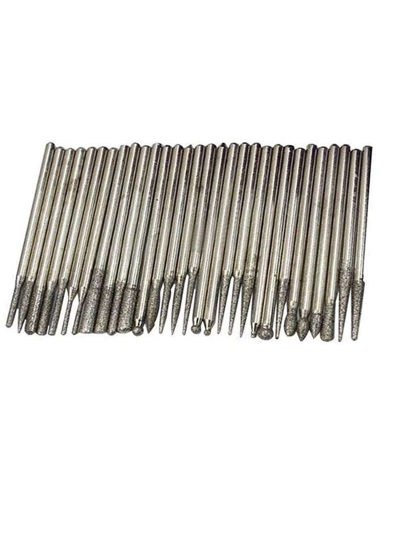 DIY Crafts Diy Crafts 10652 8554 Diamond Burr Bit Drills for Engraving Carving Glass Ceramic Tools Multicolor 30 Piece  - Image 5