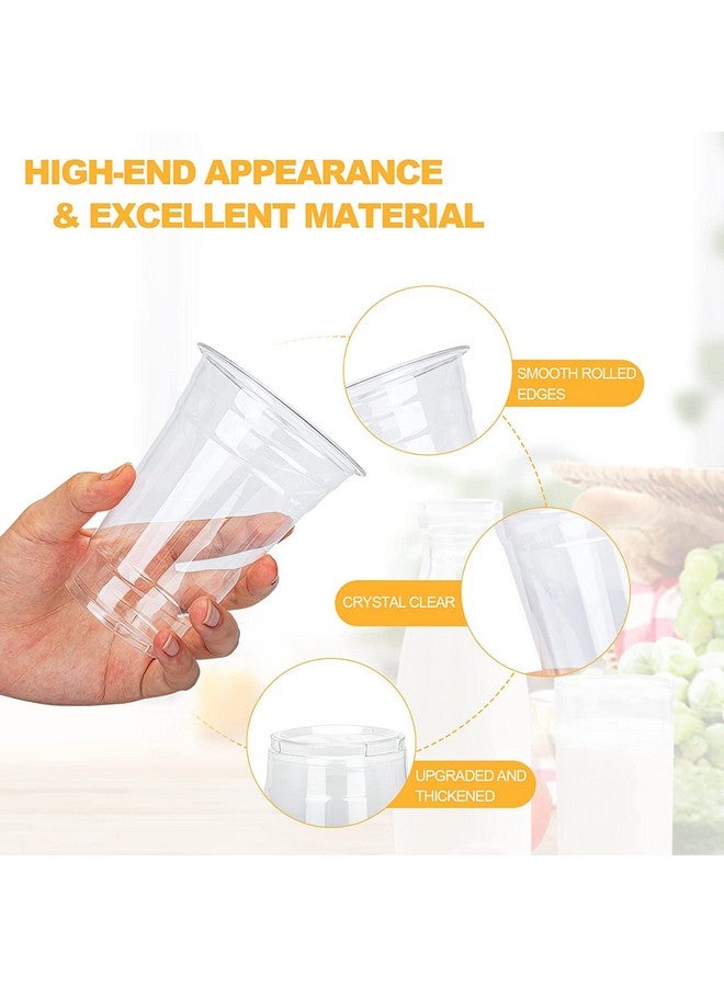 TashiBox plastic cups [20 oz 100cups],Clear Crystal disposable plastic cups,smoothie cups - Image 2
