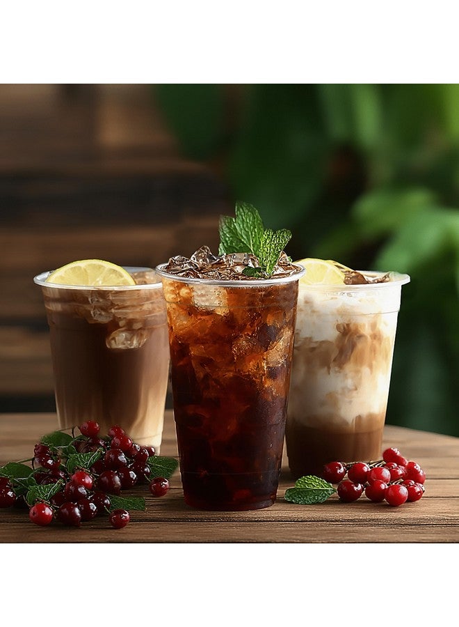 TashiBox plastic cups [20 oz 100cups],Clear Crystal disposable plastic cups,smoothie cups - Image 4