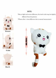 Y&D White Cat Stuffed Animal, Cute Kitten Soft Anime Plush Pillow for Girls, 9 Inches  - Image 5