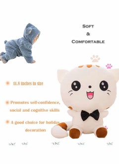Y&D White Cat Stuffed Animal, Cute Kitten Soft Anime Plush Pillow for Girls, 9 Inches  - Image 3