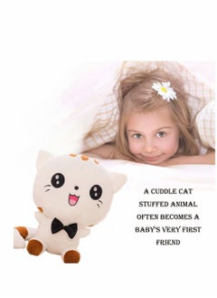 Y&D White Cat Stuffed Animal, Cute Kitten Soft Anime Plush Pillow for Girls, 9 Inches  - Image 2