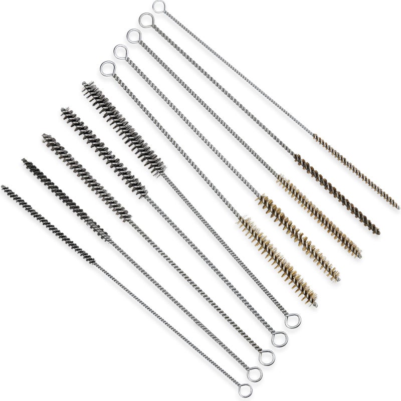 Perthlin Wire Tube Brushes for Cleaning Pipe Tube Brass Stainless Steel Round Wire Brush for Auto Parts, Bottles, Tubes, 5 Sizes(10 Pieces) - Image 1