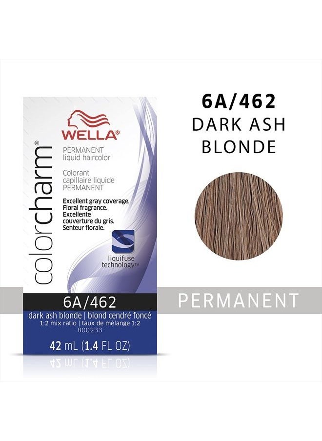 WELLA Color Charm - Permanent Liquid Hair Color for Gray Coverage, 6A Dark Smokey Ash Blonde - Image 1