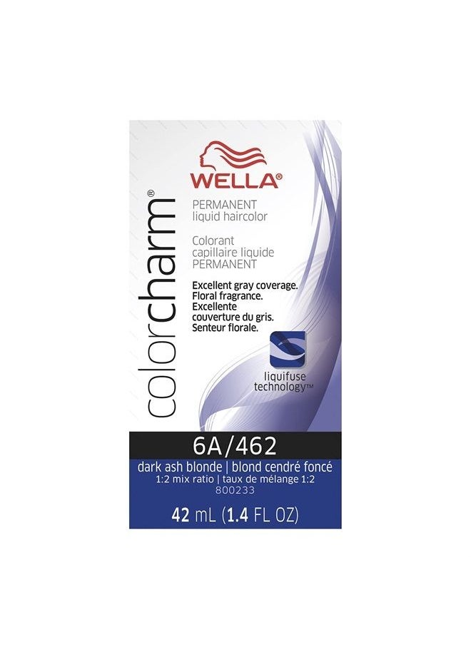 WELLA Color Charm - Permanent Liquid Hair Color for Gray Coverage, 6A Dark Smokey Ash Blonde - Image 1