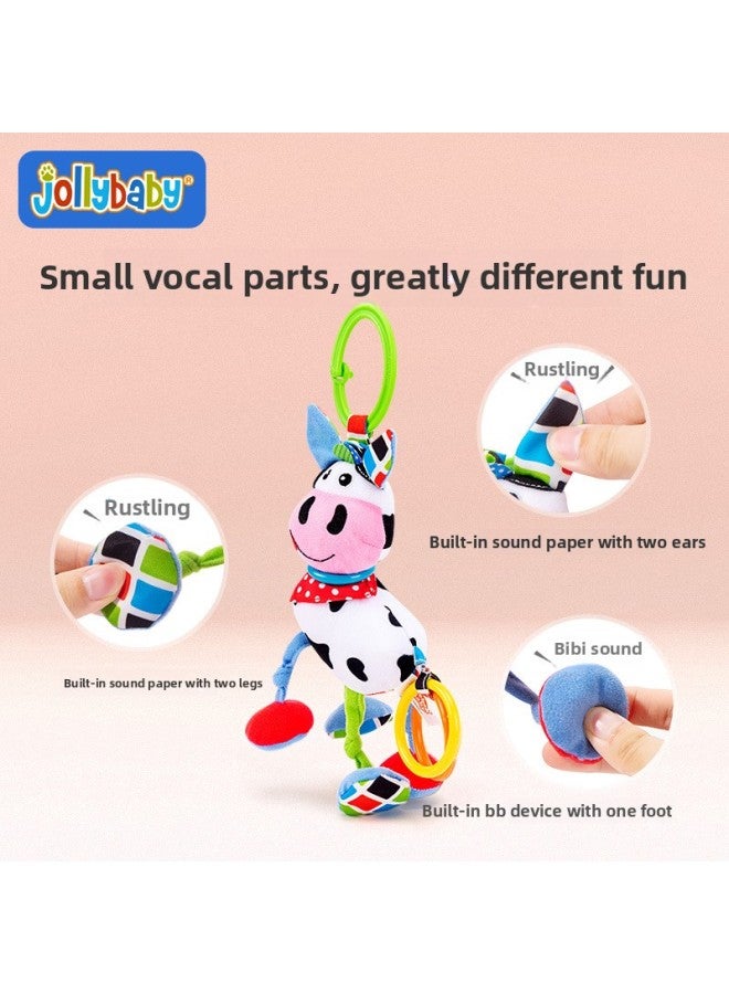 Jollybaby Pull Vibration Toy Animal Doll Doll 0-3 Years Old Baby Car Hanging Bed Hanging Plush Pull Vibration Toy-Color:Parrot Vibration  - Image 4
