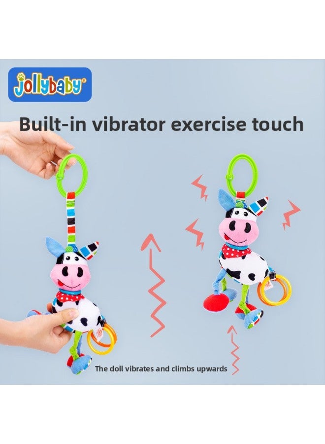 Jollybaby Pull Vibration Toy Animal Doll Doll 0-3 Years Old Baby Car Hanging Bed Hanging Plush Pull Vibration Toy-Color:Parrot Vibration  - Image 3