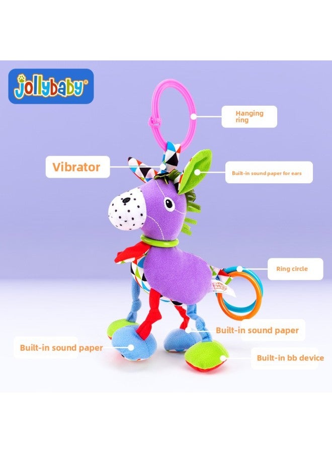 Jollybaby Pull Vibration Toy Animal Doll Doll 0-3 Years Old Baby Car Hanging Bed Hanging Plush Pull Vibration Toy-Color:Parrot Vibration  - Image 5
