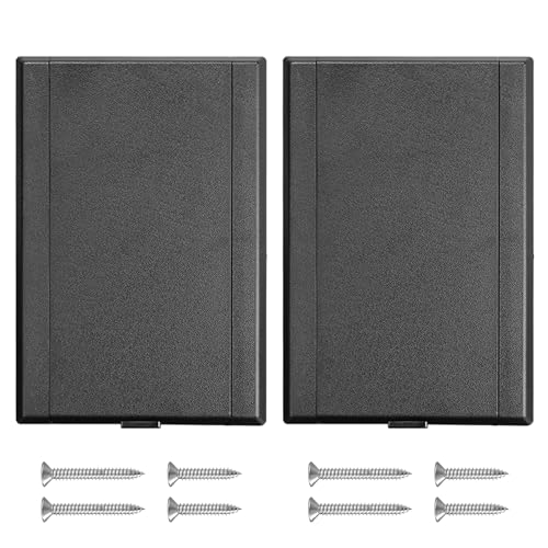 HASMX 775590BLK Central Vacuum Inlet Valve for Low Voltage Hoses, Part Number 775590BLK, 775590B Full Door Central Vacuum Wall Plate Inlet Low Voltage Inlet Black (2-Pack) - Image 1