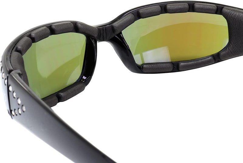 Global Vision Eyewear Marilyn 3 Womens Motorcycle Sunglasses with EVA Foam Padding Bling - Image 5