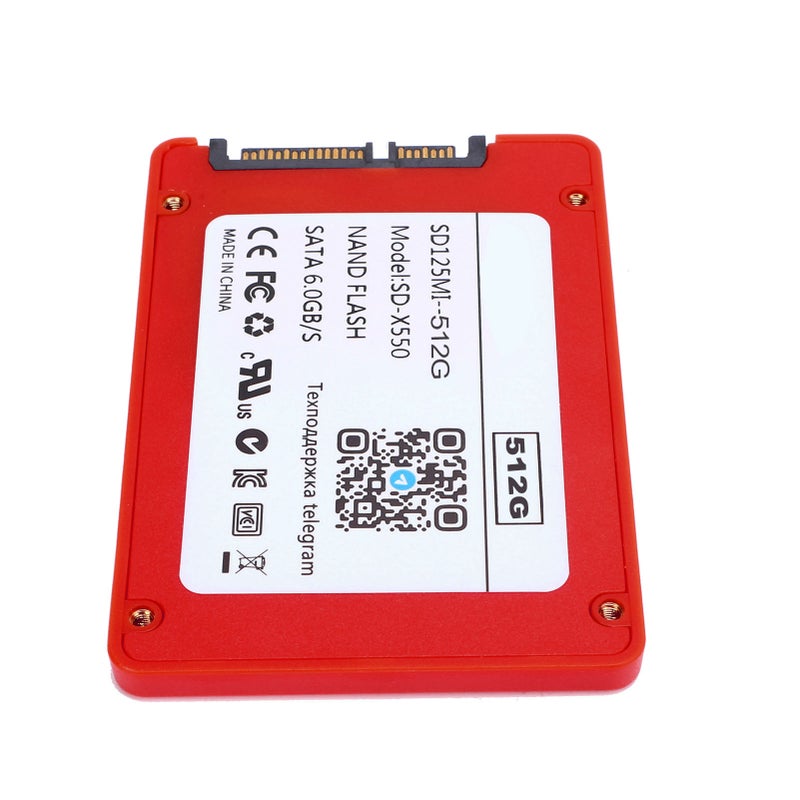2.5 Inch Solid State Drive SATA III 6Gb/s High Speed 550MB/s Internal Hard Disk for PC Or Laptop 512G Red - Image 2