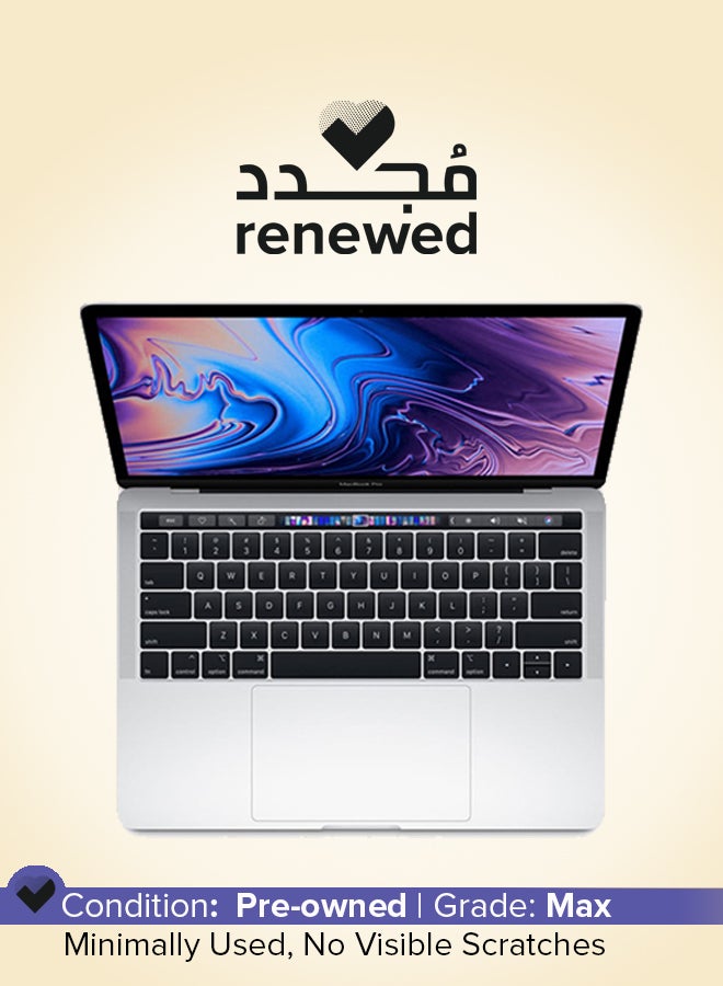 ابل  مُجدد - لابتوب ماك بوك برو A1989 إصدار (2018) بشاشة 13.3 بوصة ومعالج إنتل كور i5 من الجيل الثامن/ وذاكرة رام 8 جيجابايت/ ومحرك أقراص SSD بسعة 512 جيجابايت/ وبطاقة رسومات إنتل أيريس بلس بسعة 1.5 جيجابايت رمادي فلكي - Image 1