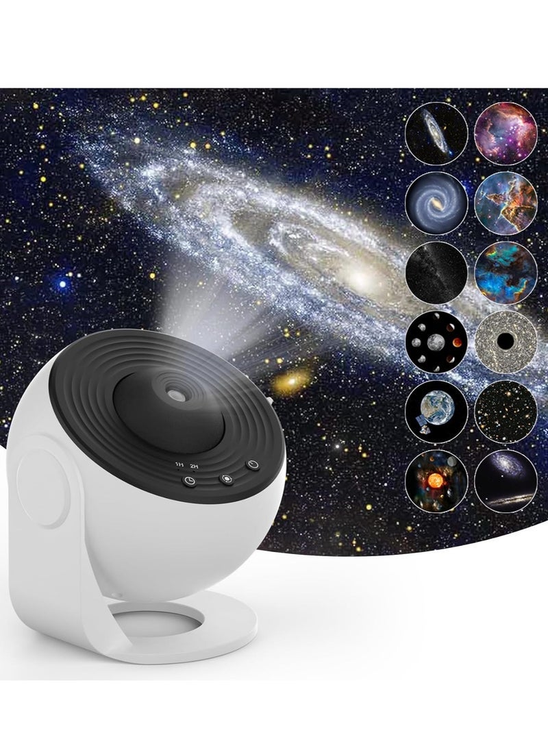 Gulf Trend 12-in-1 Star Projector Galaxy Light – Rotating Planetarium Night Light with 360° Rotation, Timer, Mute Design for Bedroom, Party & Game Room Atmosphere - Image 1