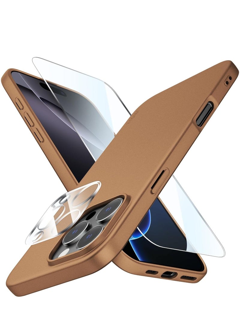 Raxoom Ultra-Thin Matte Titanium iPhone 16 Pro Case â€“ Shockproof, Anti-Scratch with Upgraded Lens & Screen Protectors - Image 1