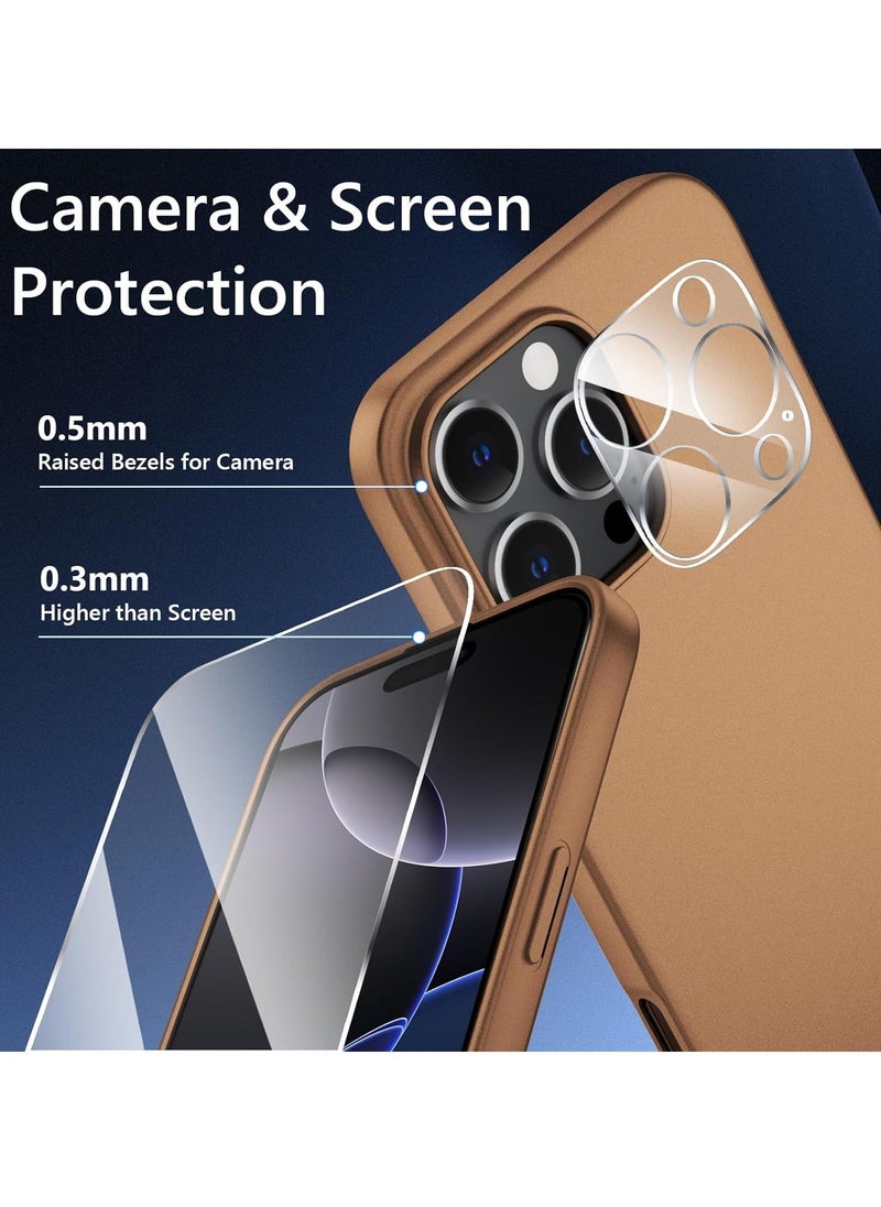 Raxoom Ultra-Thin Matte Titanium iPhone 16 Pro Case â€“ Shockproof, Anti-Scratch with Upgraded Lens & Screen Protectors - Image 3