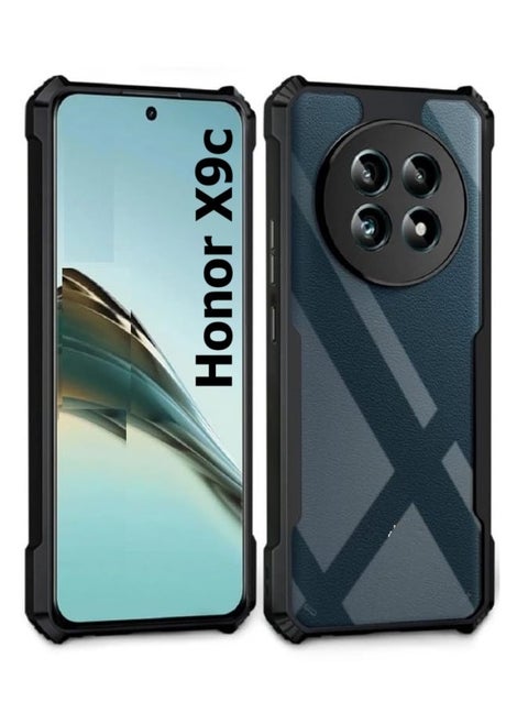 Case for Honor X9c Back Cover Transparent Crystal Clear Hard PC Back Case with TPU Bumper, Drop Protection Case Cover for Honor X9c 5G