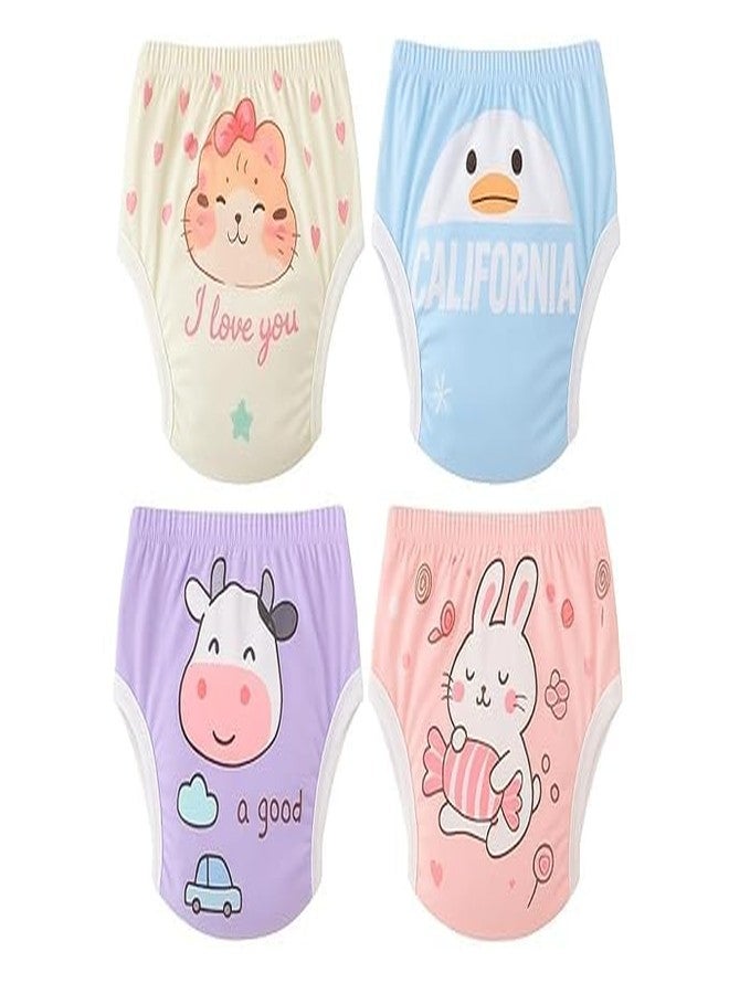 Dharmnirdosh Baby Diaper Pants/Potty Training Panties,Padded Underwear | Soft, Washable & Reusable Cotton Nappies for Boys & Girls | Breathable Multi Pattern Design (Multicolor) (3, A, 1-2 Years) - Image 1