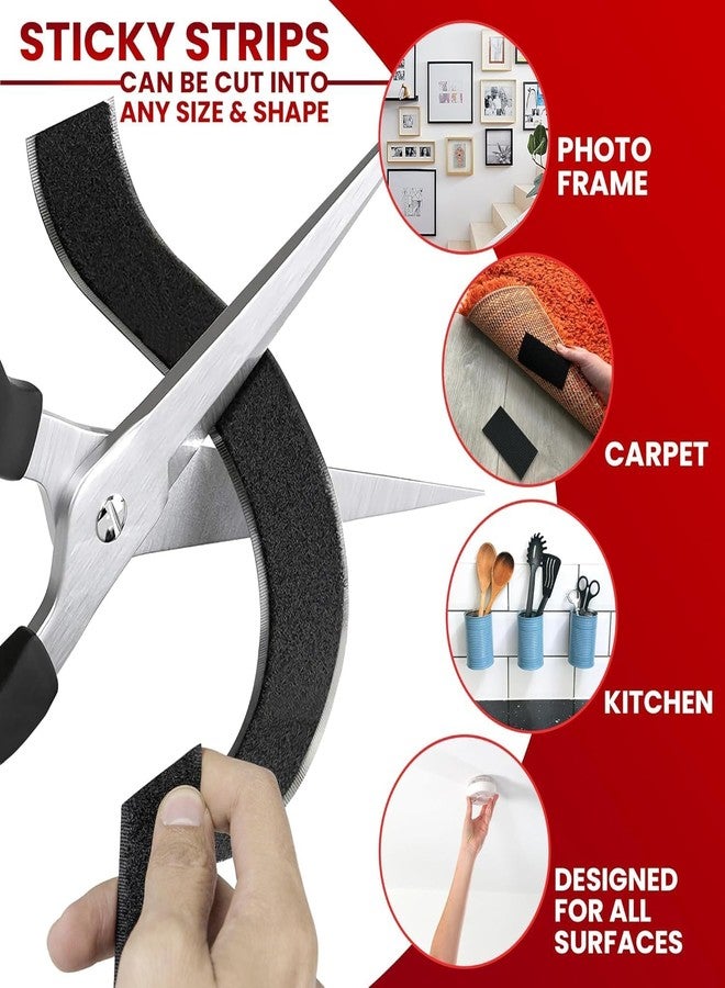 TEKCOOL Self Adhesive Hook and Loop Tape, Velcro Tapes, Mosquito net Mounting Tape For Office use, Photo Frames, Multipurpose double-sided Adhesive Hook Loop Tape for Crafting & Wall Hanging(25Mx25mm) - Image 3