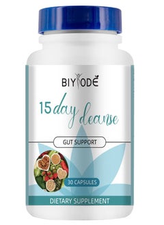 BIYODE 15 Day Cleanse Gut and Colon Support, Advanced Gut Cleanse, Detox Help Gut Cleanse & Colon Cleanse, Focus On Gut Health  - Image 1