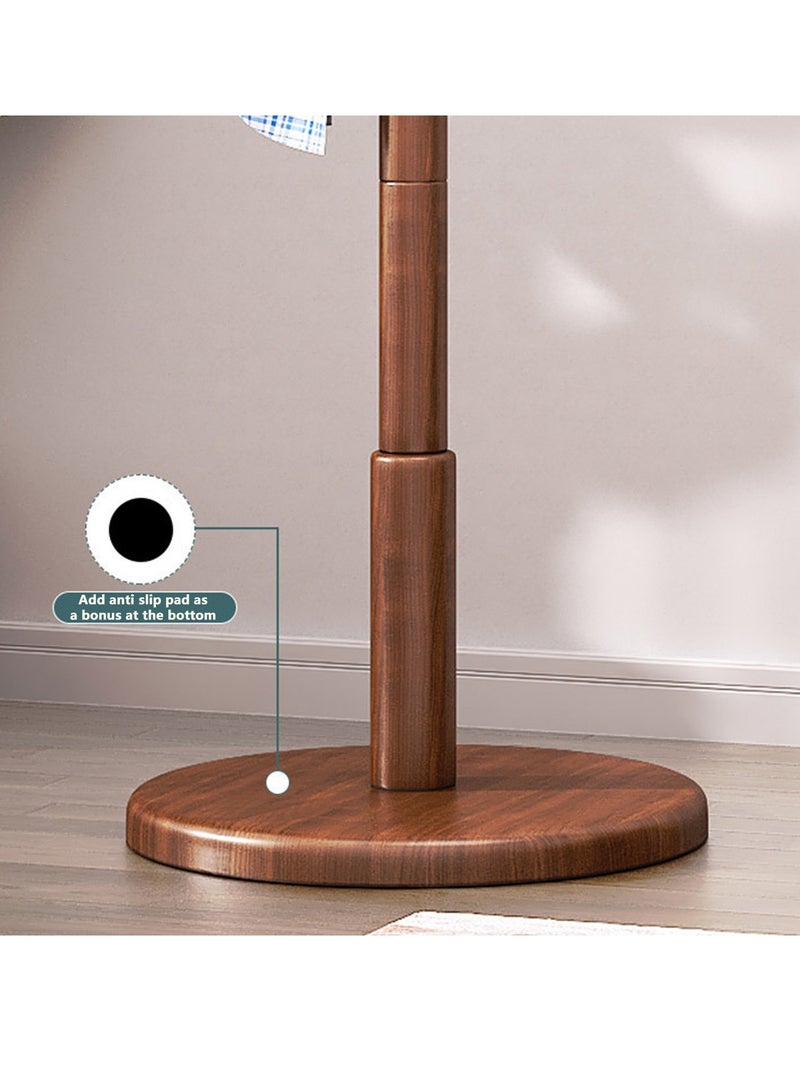 Arabest Wooden Coat Rack Free Standing Coat Stand With 8 Hooks Sturdy Kids Coat Tree Easy To Assemble For Entryway Home Office Jackets Hat Purse  - Image 2
