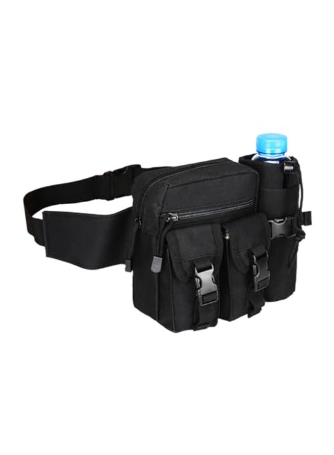 Generic SYIDINZN Tactical Waist Pack Bag Pouch Fanny Pack With Water Bottle Holder, Outdoor Waterproof Waist Shoulder Bag for Cycling Camping Climbing Hiking Trekking Running Hunting Fishing Travel  - Image 1