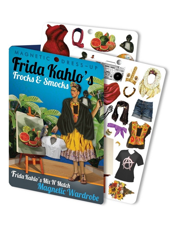 The Unemployed Philosophers Guild Frida Kahlo Frocks And Smocks Magnetic Dress Up Doll Play Set  - Image 1